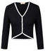 Letni Kardigan Damski Krótki Bolero Ozdobne Czarne Krótki rękaw Idealne do Sukienki