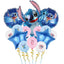 Zestaw Balonów Foliowych Urodzinowych Balony Imprezowe Stitch Komplet 14 Balonów
