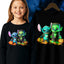 Bluzka z długim Rękawem Dziecięca na Halloween Imprezę Stitch Świecąca w Nocy