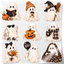 Naprasowanka Naplamki Śmieszne Łatki Termo DTF Na Ubrania Duszki Jesień Haloween