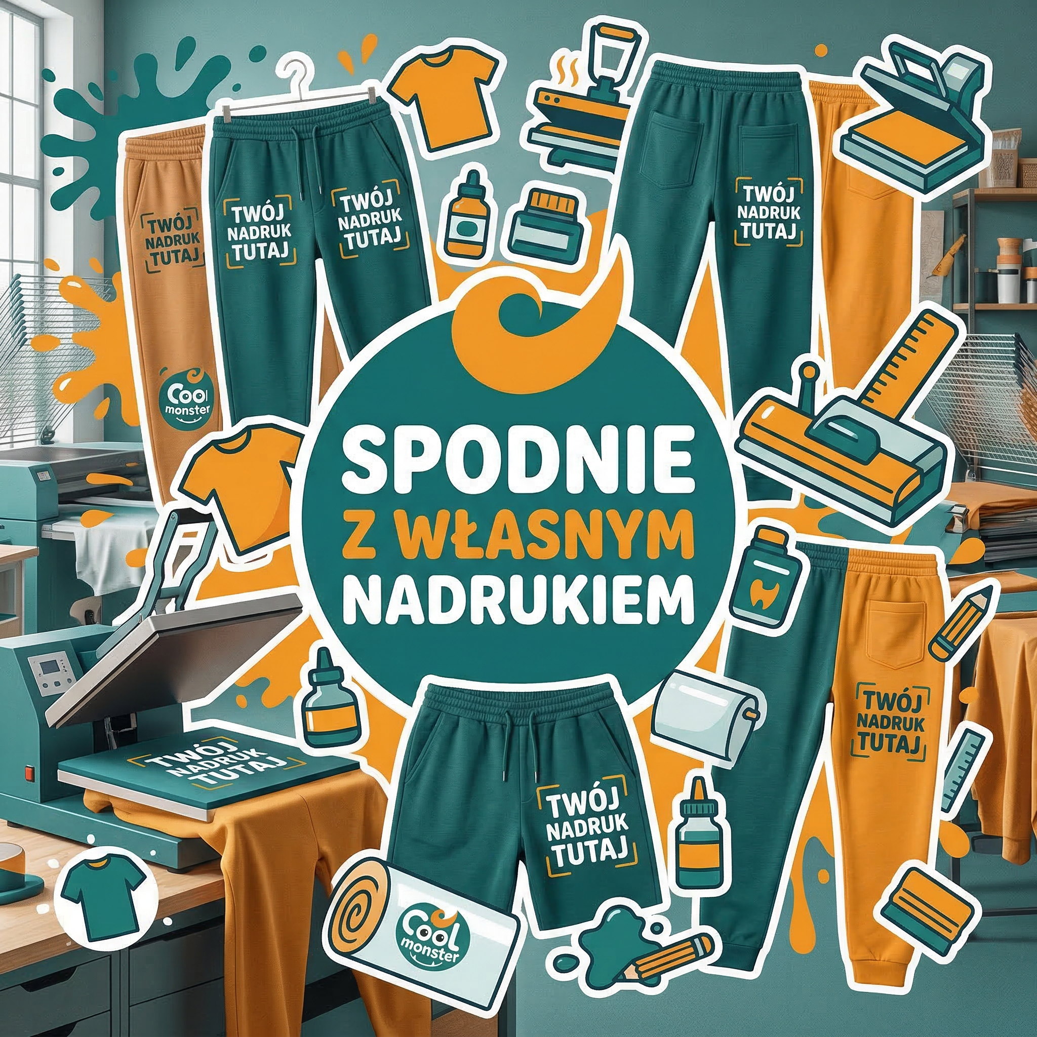 Spodnie z własnym nadrukiem