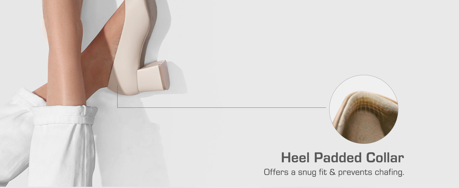 Damskie Buty DREAM PAIRS Uniwersalne Czółenka na Słupku Szeroki Obcas - Beżowe