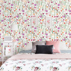 Tapeta Okleina Meblowa samoprzylepna 44,5 x 900 cm kwiaty akwarela łąka boho styl vintage