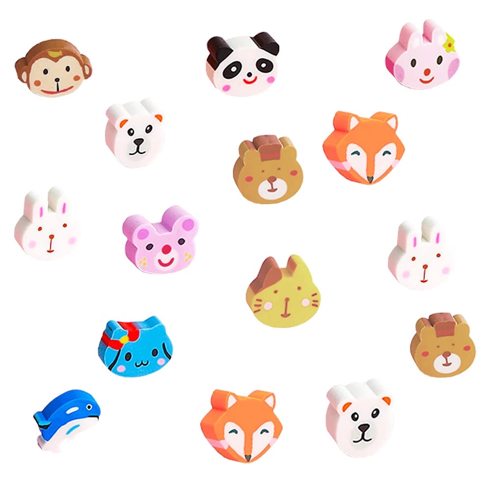 Mini gumki do ścierania 10 szt. upominki dla dzieci w kształcie zwierzątek panda królik lisek