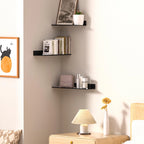Zestaw 3 półek ściennych czarnych metalowych loft 30/35/40 cm