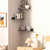 Zestaw 3 półek ściennych czarnych metalowych loft 30/35/40 cm
