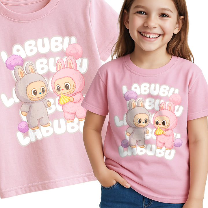 Labubu Laleczki T-Shirt Koszulka Dziecięca Słodki Motyw Maskotki E25
