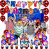 Zestaw Urodzinowych Balonów Sonic Balony na Urodziny Tło Topper Tort Baner