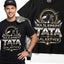 Koszulka Męska T-Shirt Prezent Dla Taty NAJLEPSZY TATA W GALAKTYCE Czarna