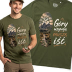 Koszulka Męska T-Shirt W góry Dla podróżnika Napis GÓRY WZYWAJĄ Koszulka W Góry