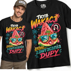 Koszulka Męska T-Shirt Na Wakacje Wakacyjna Urlop Napis Koszulka na Lato
