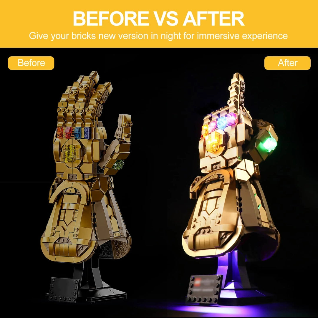 Zestaw LED do Rękawicy Nieskończoności LEGO 76191 – podświetlenie RGB z pilotem Drugie zdjęcie produktu