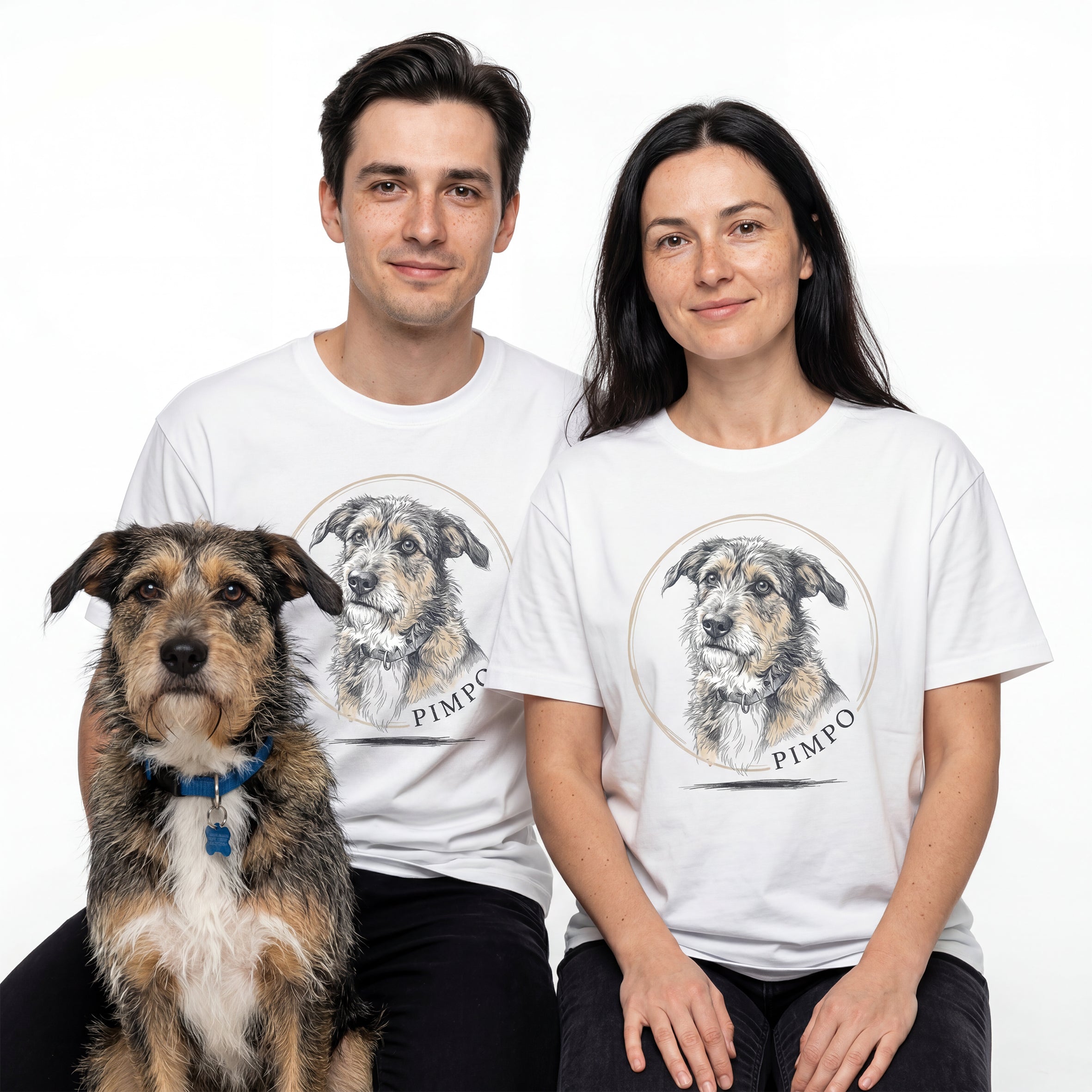 Koszulka Męska Damska T-Shirt Portret Twojego zwierzaka - Personalizowana Idealna na Prezent Główne zdjęcie produktu