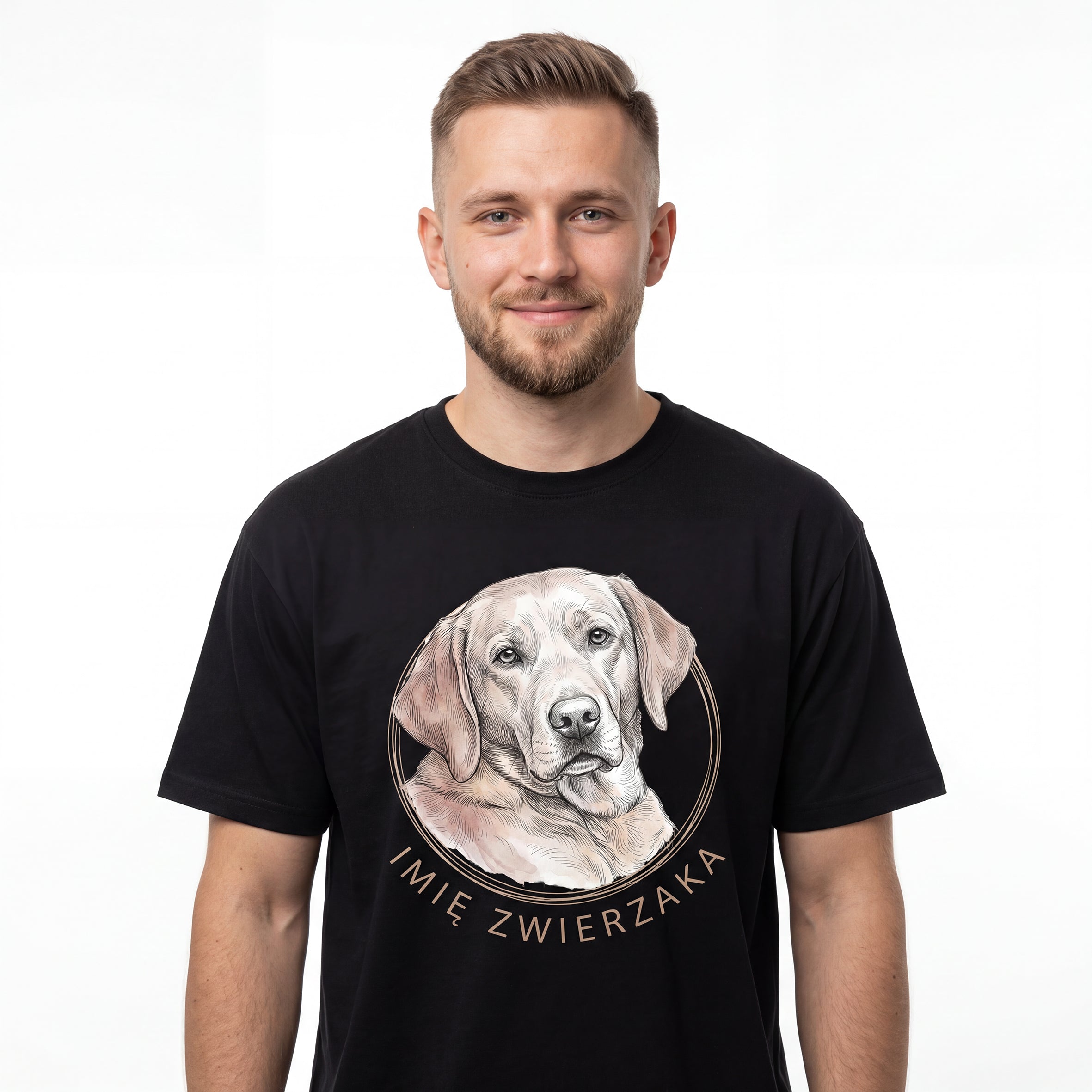 Koszulka Męska Damska T-Shirt Portret Twojego zwierzaka - Personalizowana Idealna na Prezent