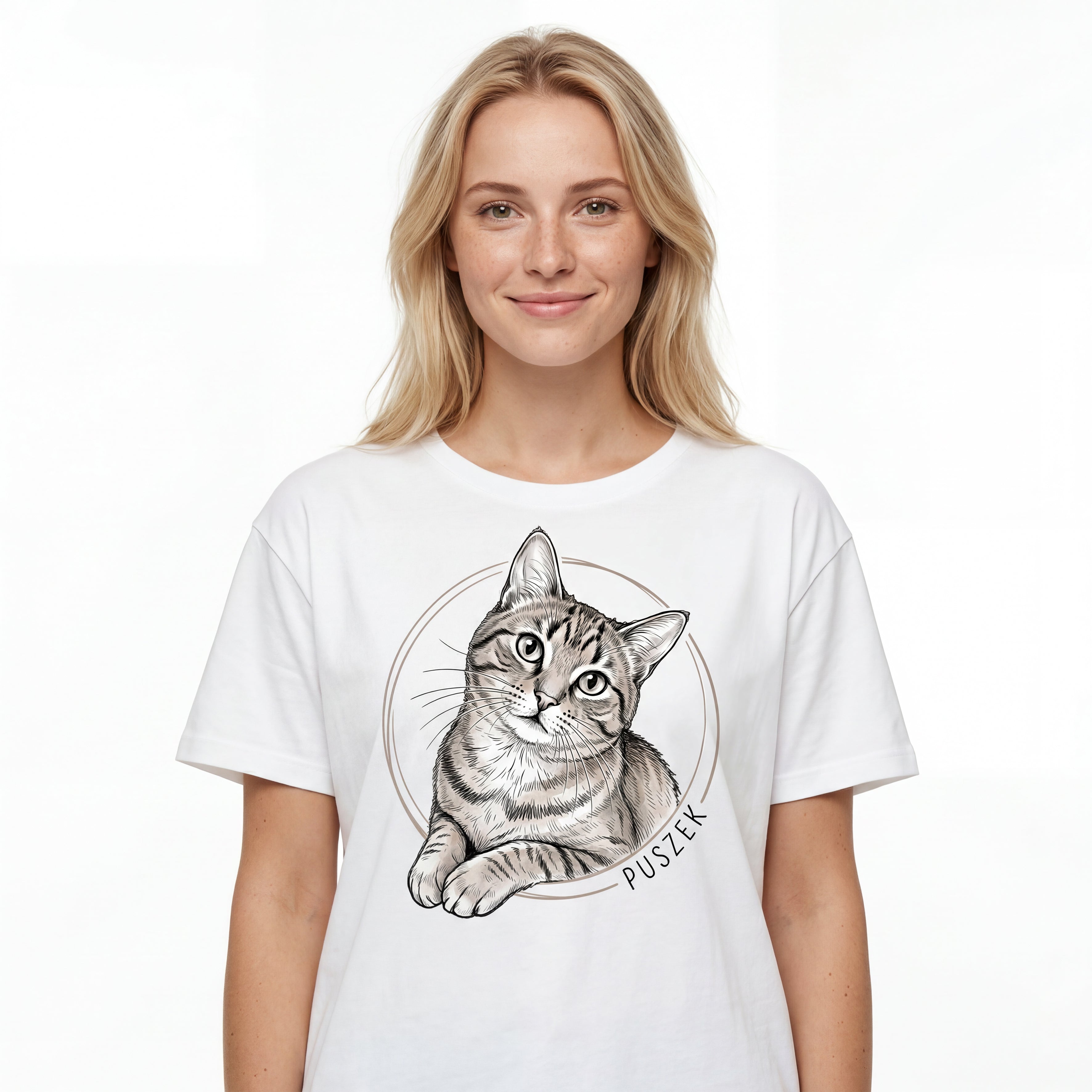 Koszulka Męska Damska T-Shirt Portret Twojego zwierzaka - Personalizowana Idealna na Prezent