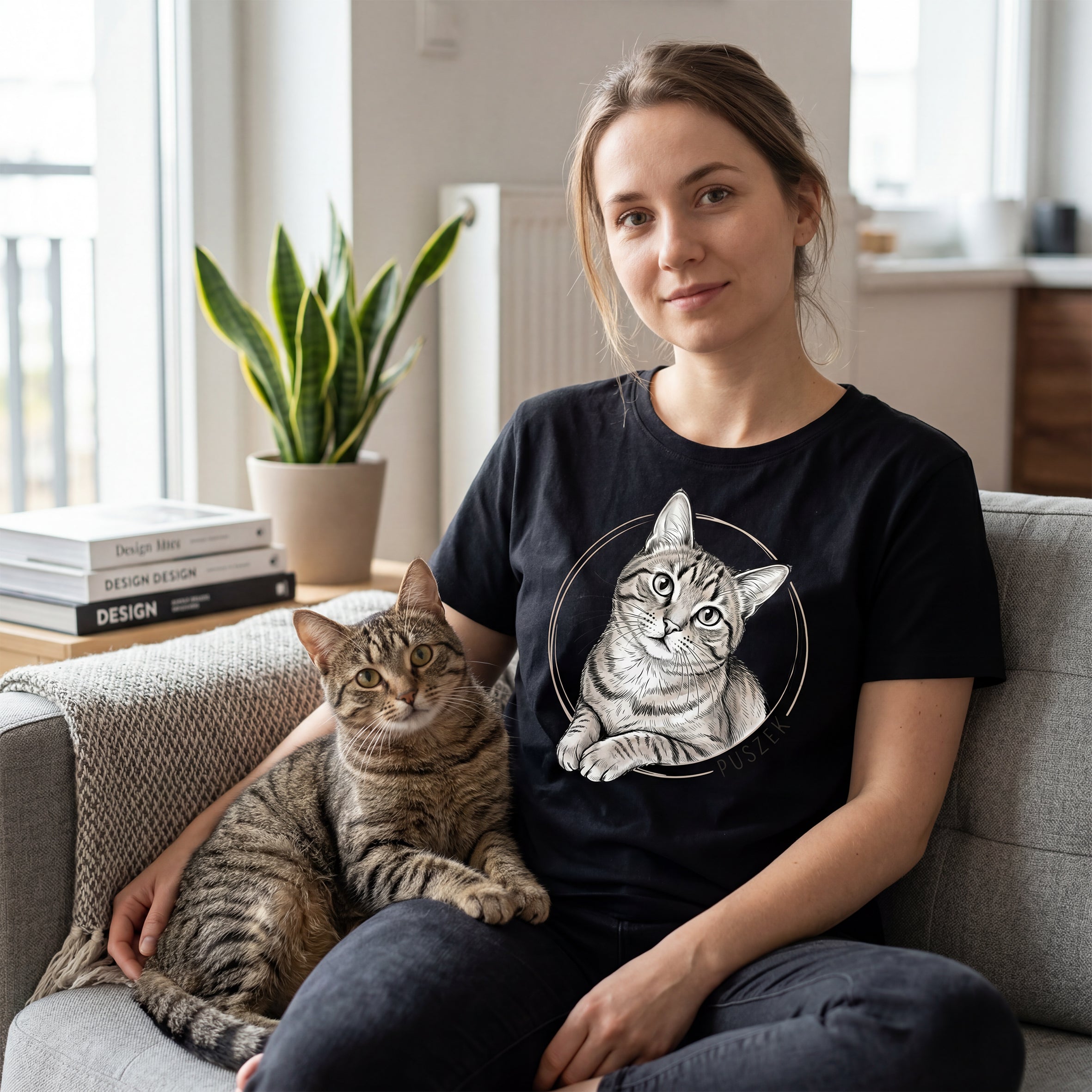 Koszulka Męska Damska T-Shirt Portret Twojego zwierzaka - Personalizowana Idealna na Prezent