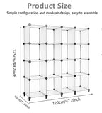 Regał modułowy 16 kostek 125x120 cm organizer z półkami na książki ubrania
