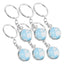 Breloki do kluczy globus 5 szt. niebiesko-białe zawieszki Globusy