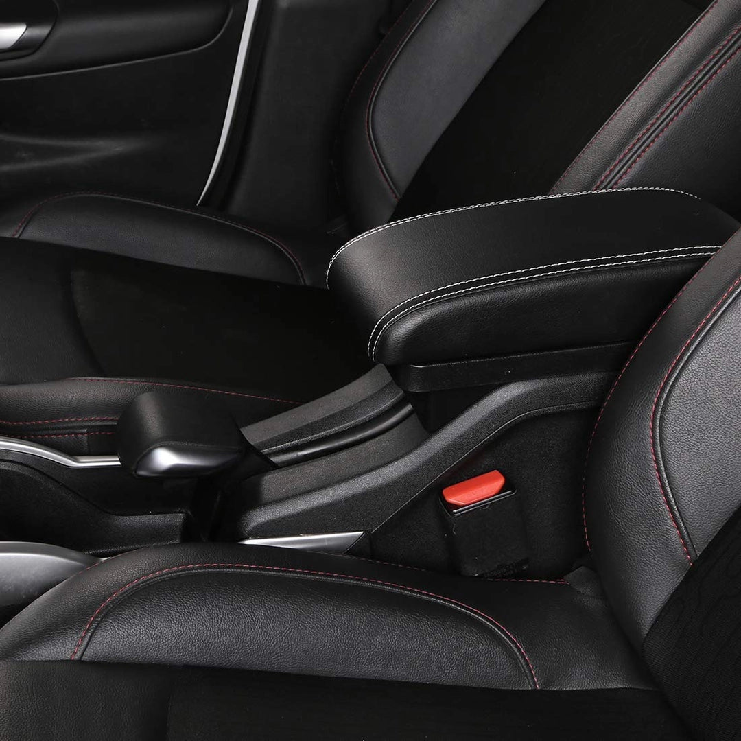 Podłokietnik Peugeot 2008 2012-2018 z 3x USB i 2-poziomowym schowkiem