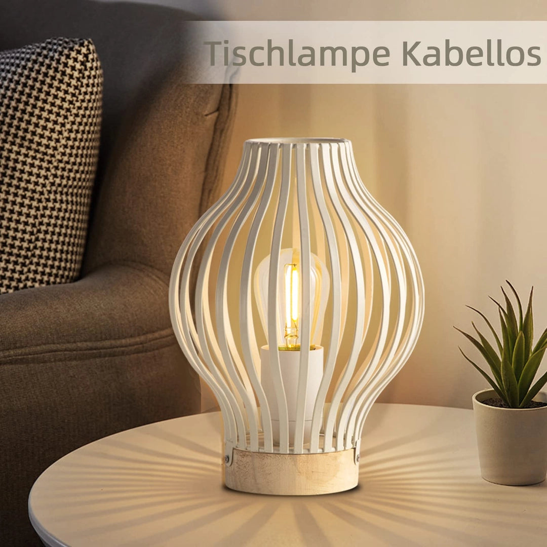 Designerska lampka LED stołowa retro 20,3 cm – zasilanie na baterie