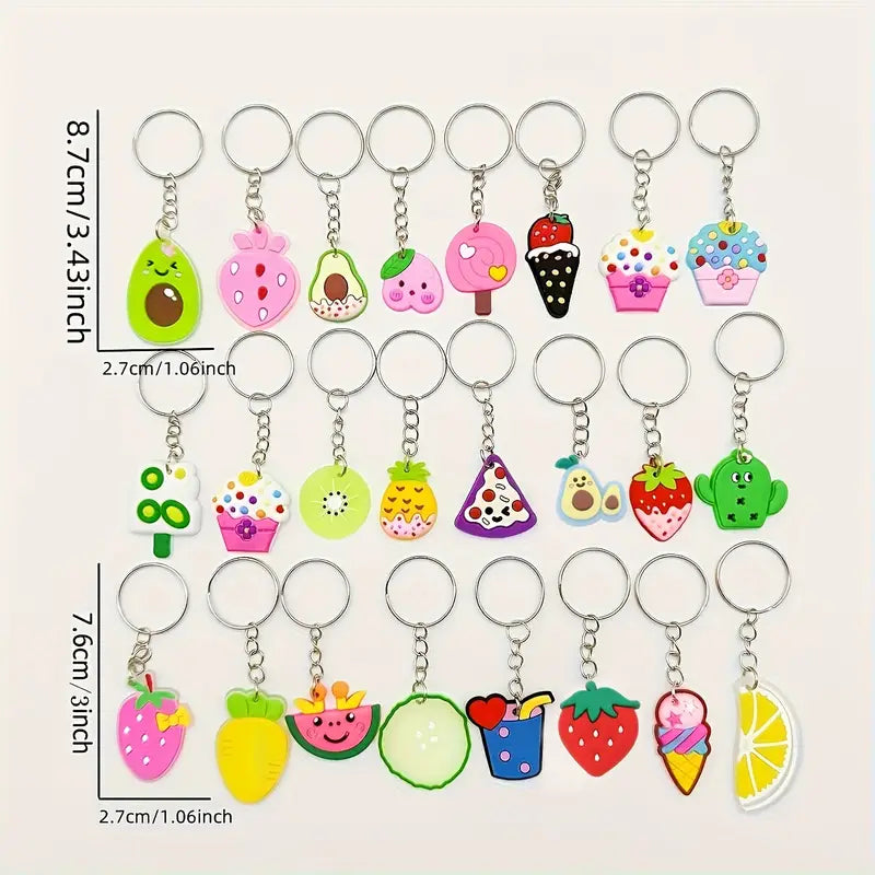 Zestaw Zabawnych Breloków dla Dzieci Breloki Owoce Kawaii Upominki 10szt Drugie zdjęcie produktu