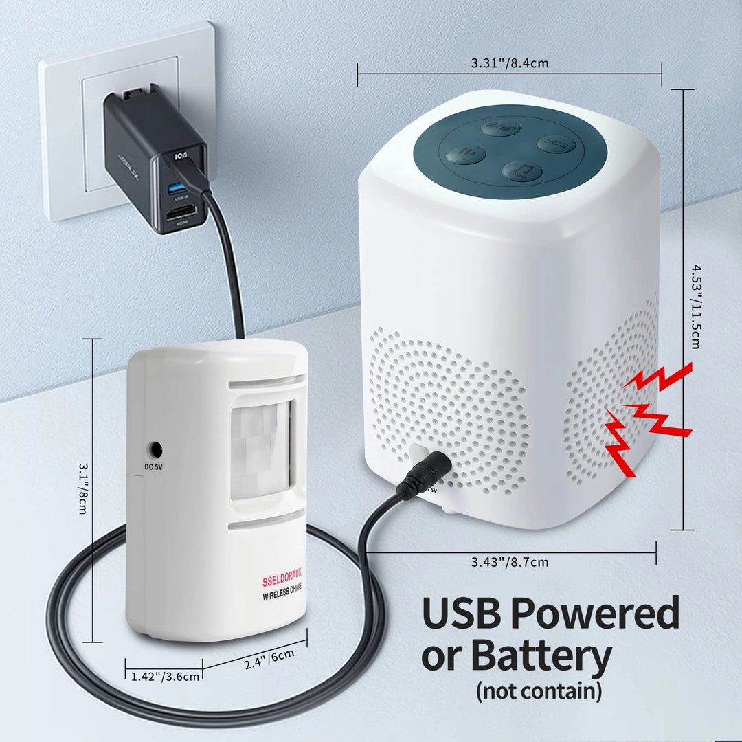 Bezprzewodowy ALARM imitujący Szczekanie Psa Szczekający Czujnik Ruchu 3 czujniki Drugie zdjęcie produktu