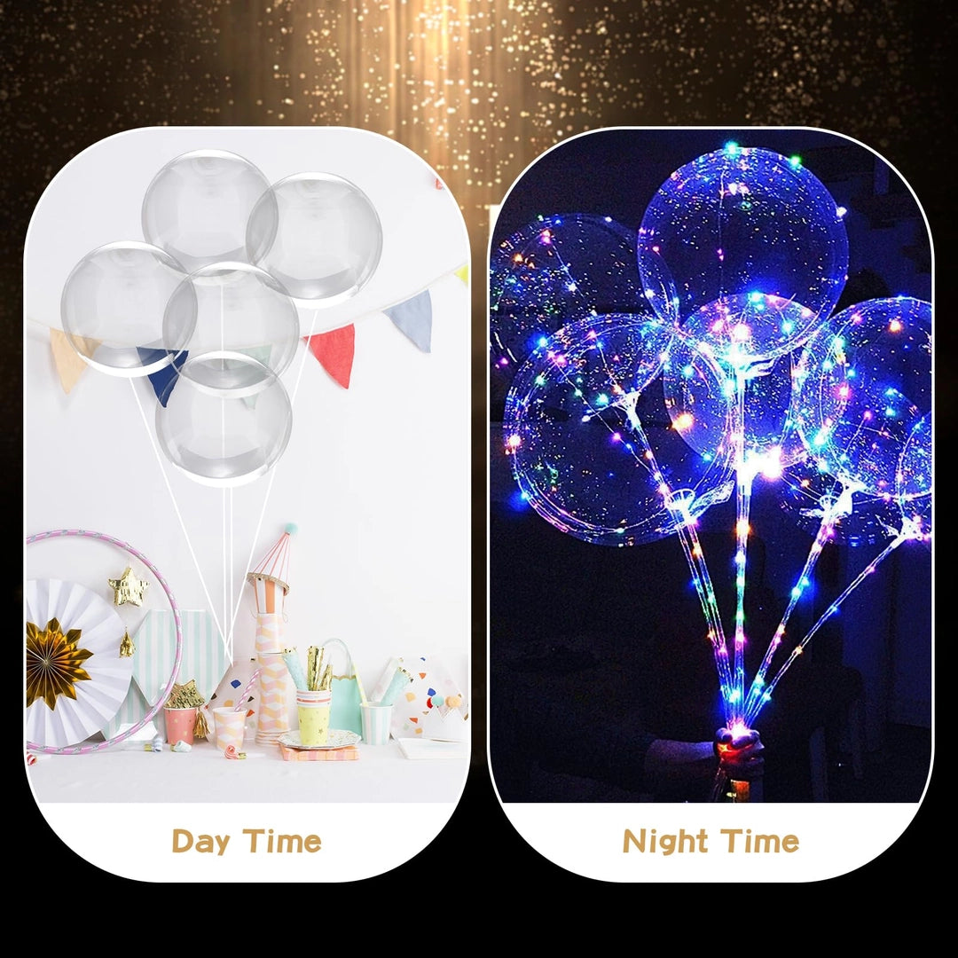 Balony LED przezroczyste z lampkami 15 szt. zestaw dekoracyjny imprezowy