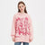 Bluza Damska Młodzieżowa Oversize z Kapturem Graffitti Streetwear - Różowa