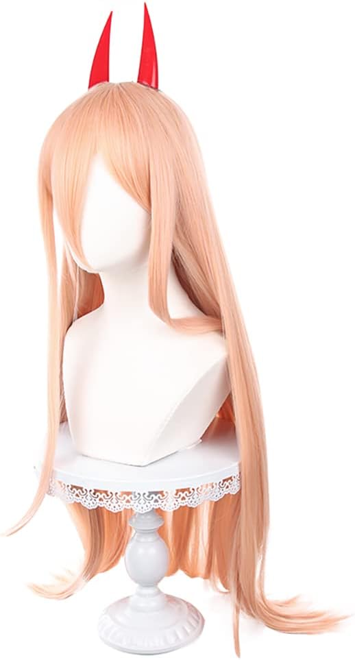 Peruka Pomarańczowa Długie Włosy Anime Cosplay Manga Chainsaw Man Power Drugie zdjęcie produktu