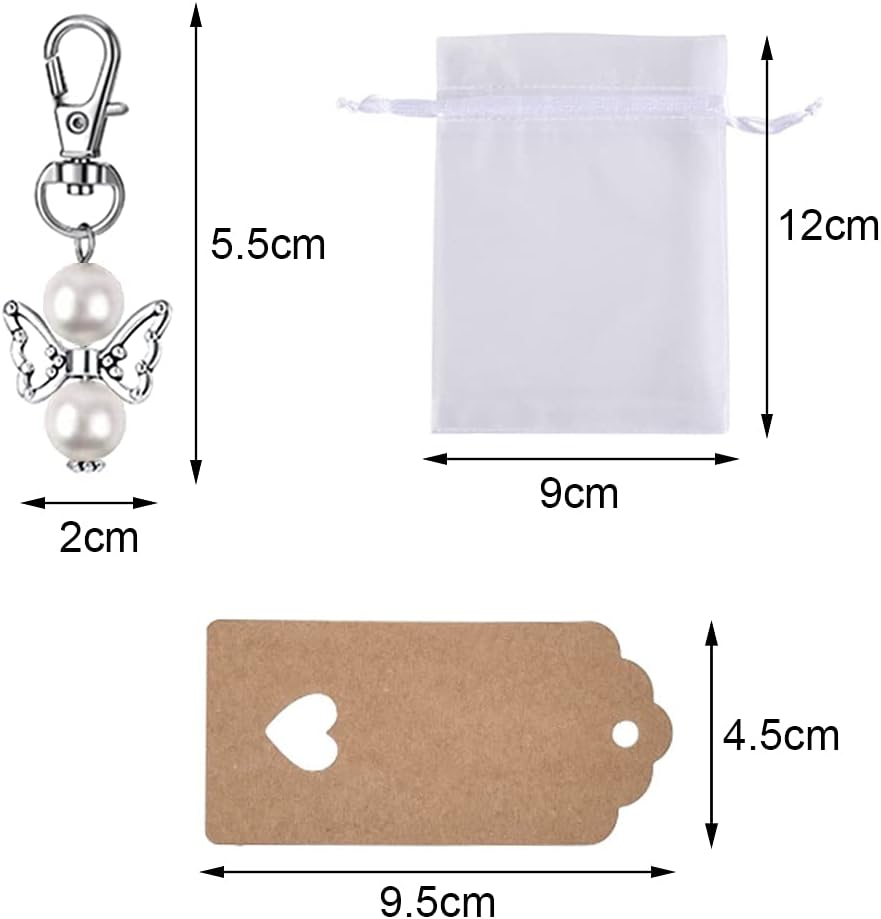 UPOMINKI DLA GOŚCI BRELOKI Aniołki Torebki Upominki na Ślub Wesele Chrzest Komunię 10szt. Drugie zdjęcie produktu