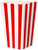 Pudełka na Popcorn Amerykańskie Mini Opakowania 12 szt. -  Biało Czerwone Paski