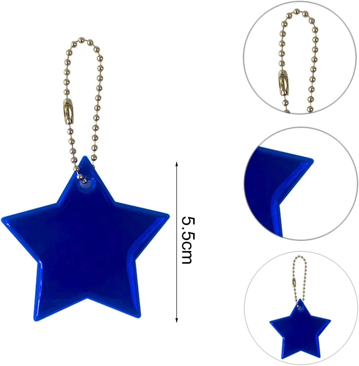 Zestaw Odblasków Odblaskowych Breloków Gwiazdek Odblaski Gwiazdki 10 sztuk Drugie zdjęcie produktu