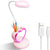 Biurkowa Lampka LED Różowa Serce z Ładowarką, Lusterkiem, Uchwytem na długopisy