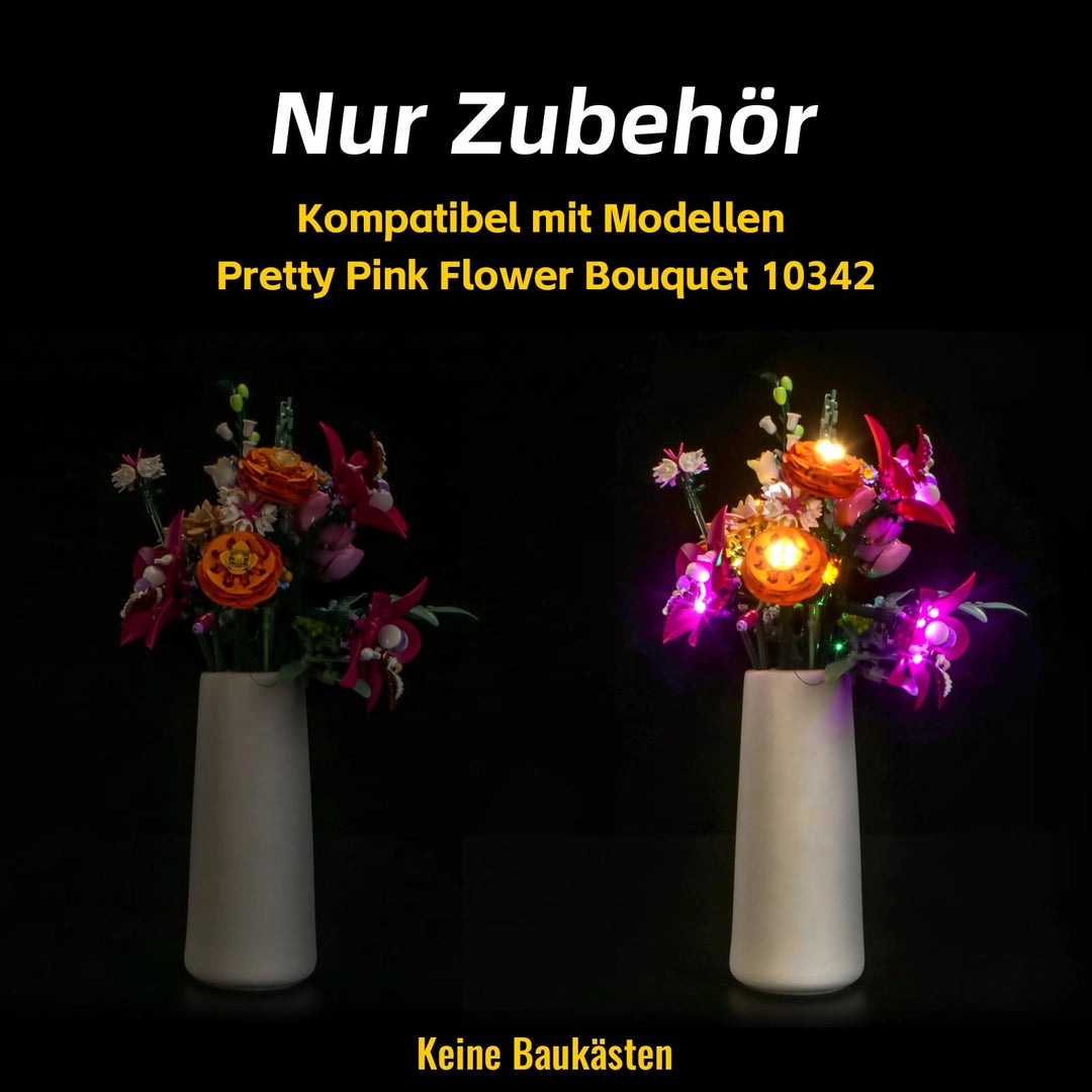 Zestaw oświetlenia LED do LEGO 10342 Piękny bukiet różowych kwiatów USB oświetlenie