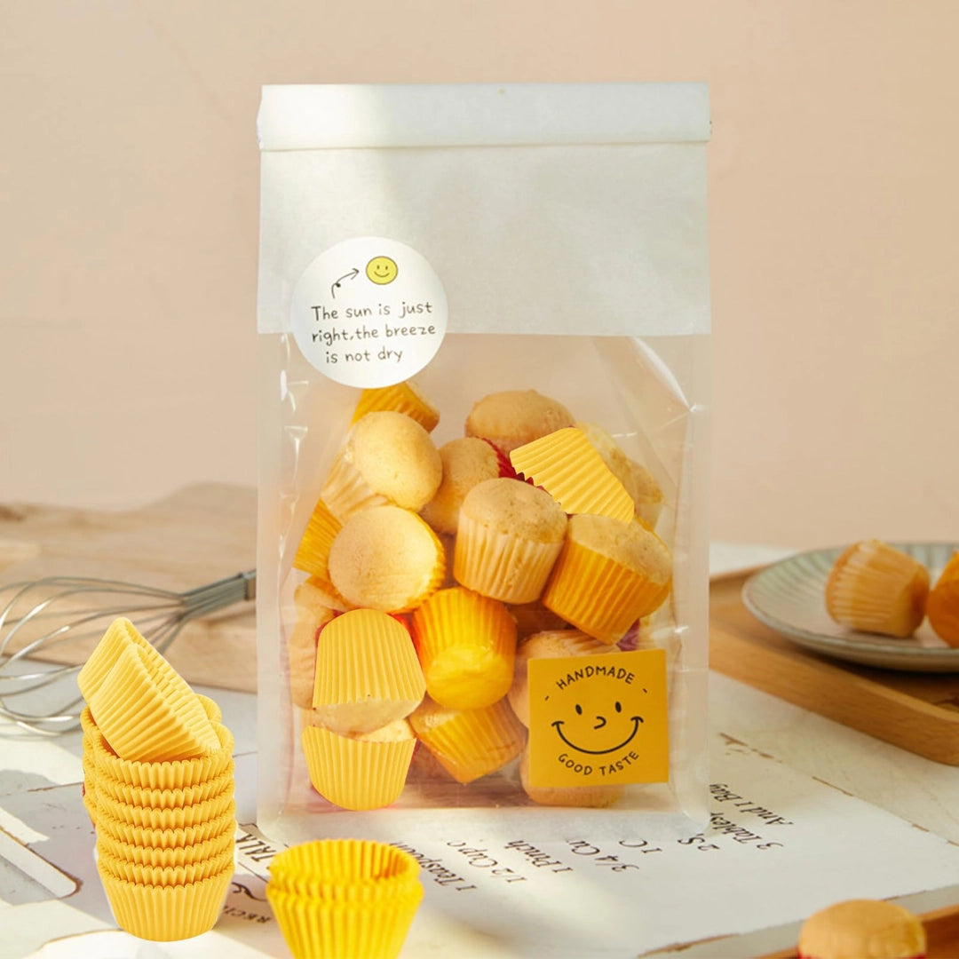 Foremki do muffinek 2000 szt. mini foremki papierowe 4 cm – żółte i czarne