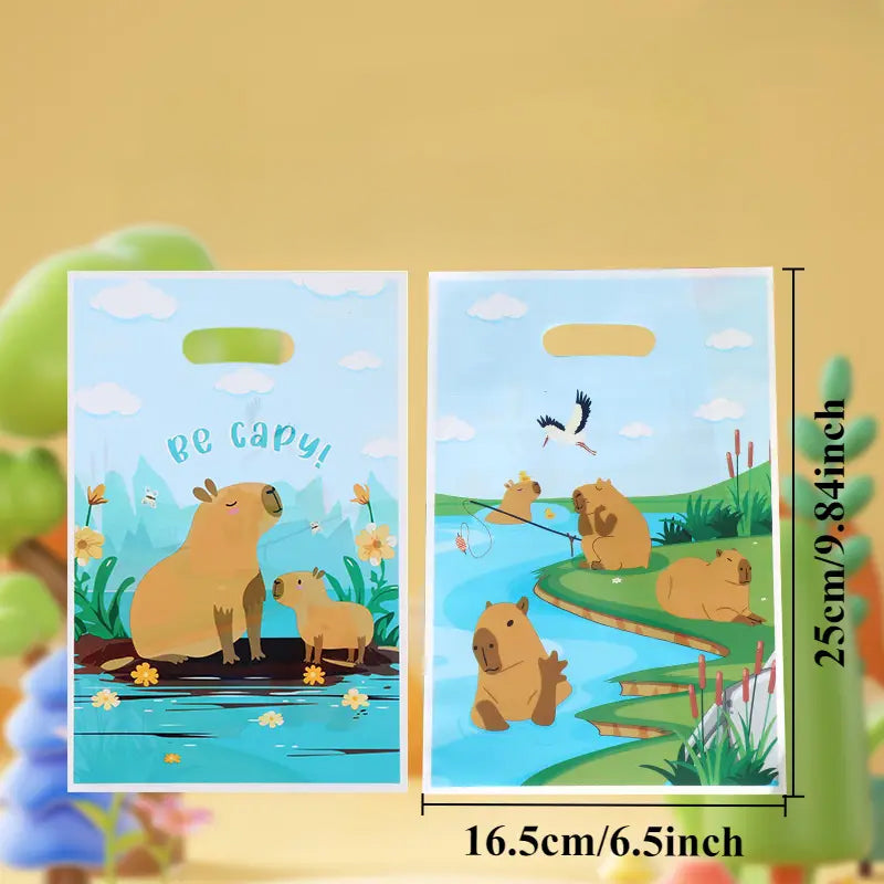 Torebki Torby na słodycze Prezenty Cukierki Upominki Urodziny dla Dzieci 10 szt Kapibara Drugie zdjęcie produktu