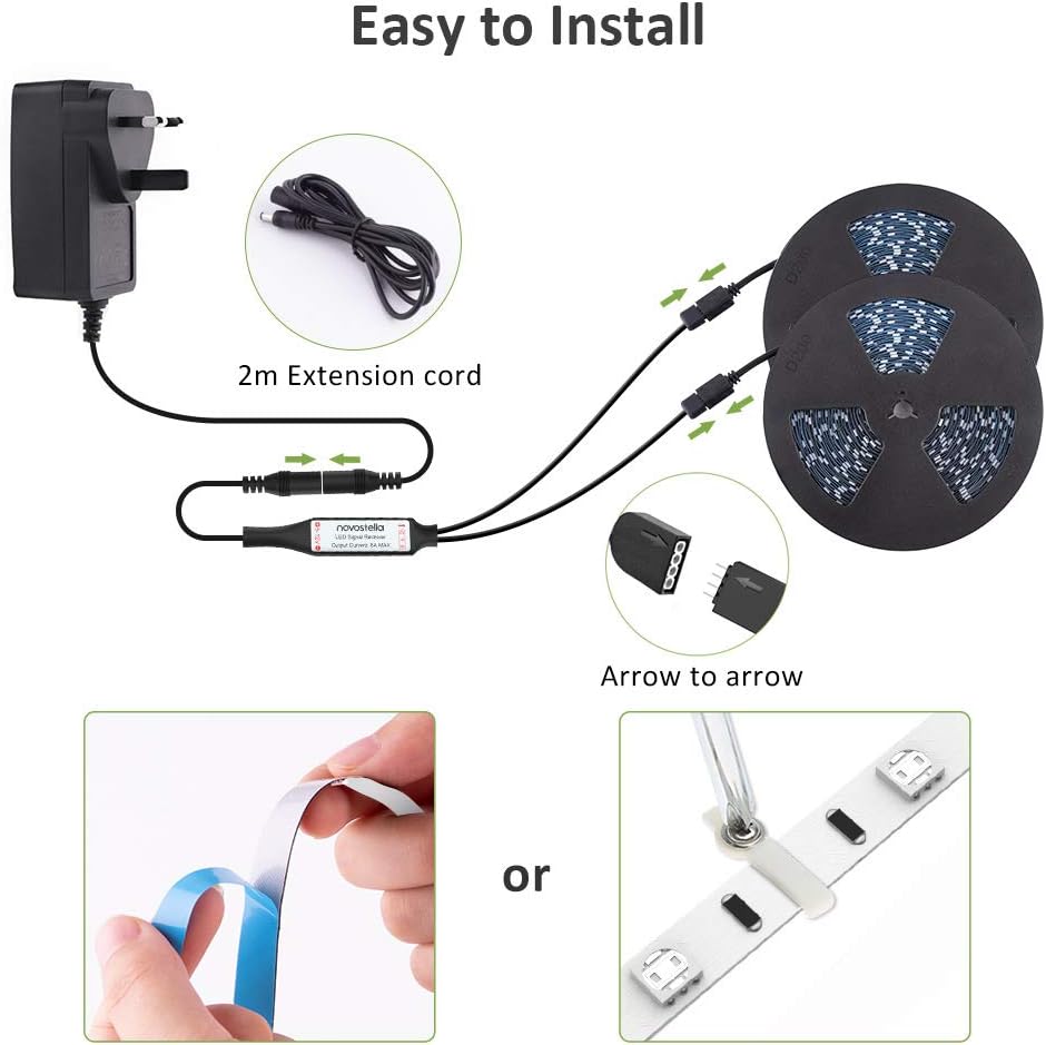 32m 2x16m Taśma LED RF RGB Wielokolorowa Sterowana Pilotem do Cięcia Drugie zdjęcie produktu