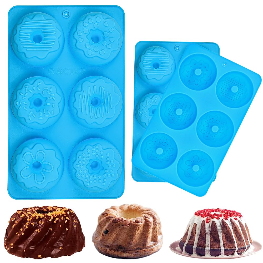 Formy Silikonowe Kule Półkule na Mini Babki Zdrowe Pieczone Pączki Donuty Bajgle 6 otworów Główne zdjęcie produktu