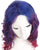 Peruka Ciemny Fiolet Niebieski OMBRE Długie Włosy Kręcone Cosplay Anime