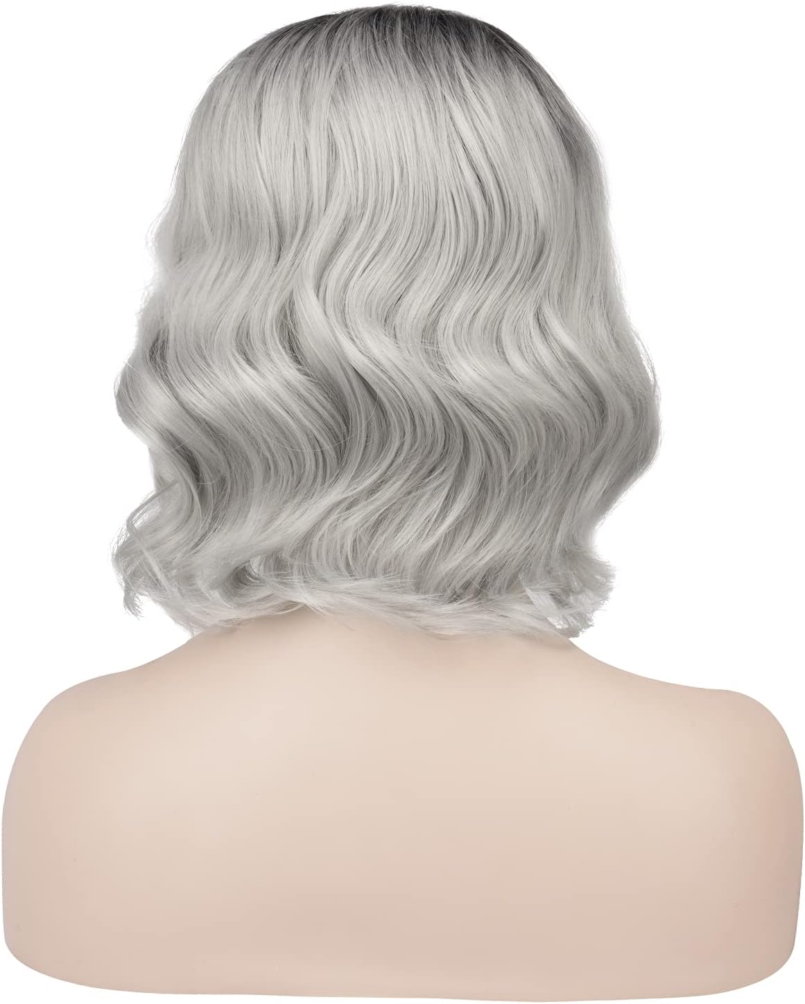Peruka Jasny Platynowy Blond Kręcone Krótkie Włosy Bob przed Ramiona Drugie zdjęcie produktu