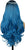 Peruka Niebieskie Długie Włosy Kręcone Bez Grzywki Ombre Cosplay Anime