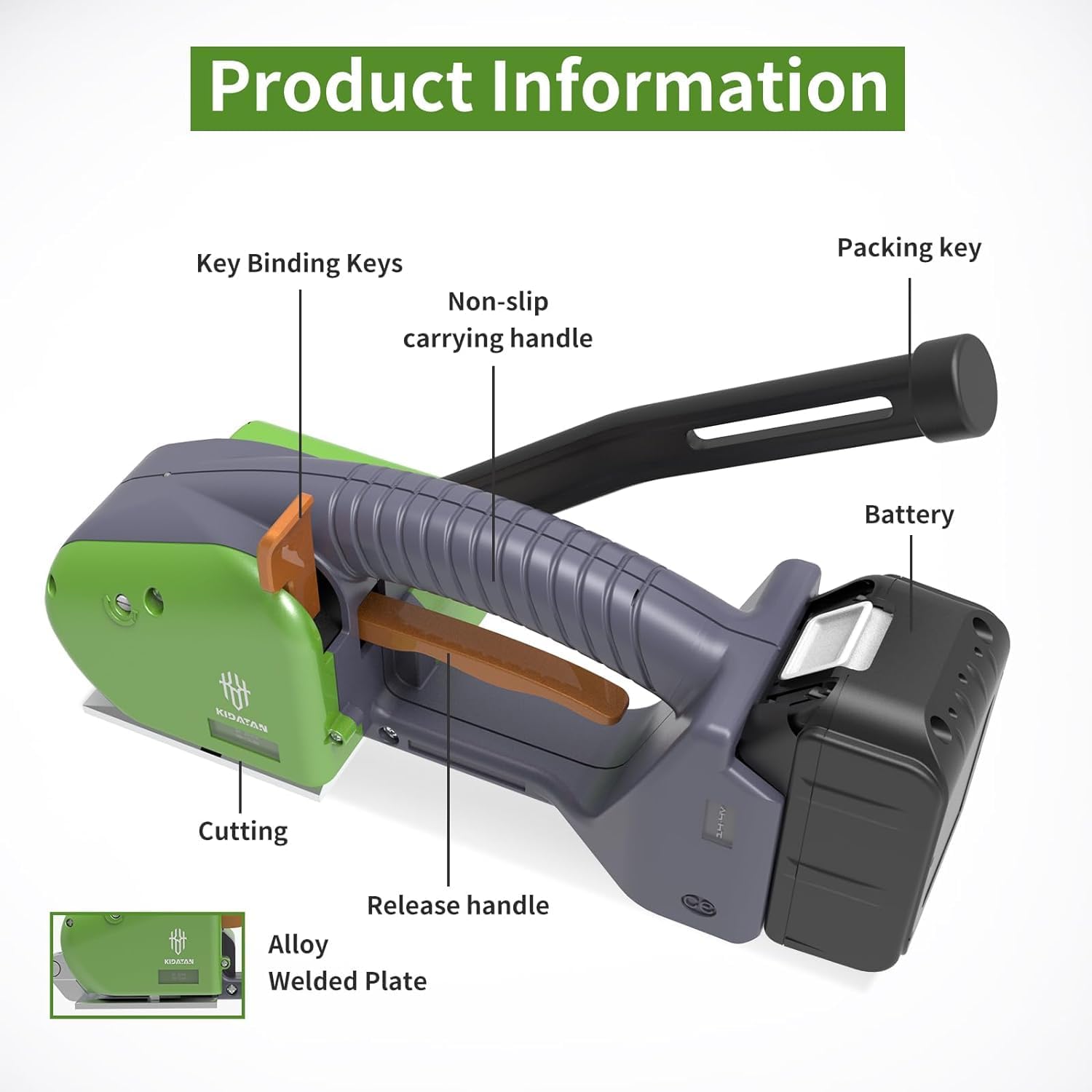 Wiązarka akumulatorowa do taśm PP PET 13-16mm 3000mAh zestaw PRO