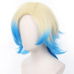 Peruka Anime Manga Blond Włosy z niebieskim Bluze Lock Michael Kaiser Cosplay