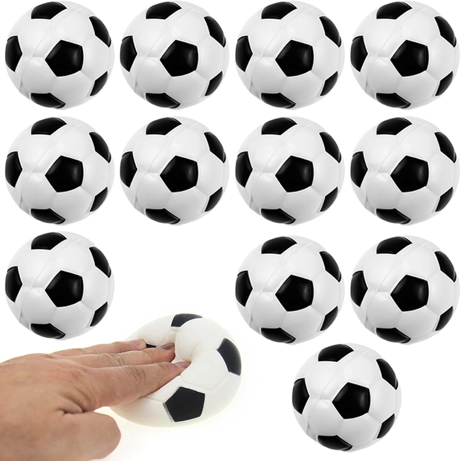 UPOMINKI ZESTAW ZABAWEK Gniotków Squishy Antystresowe Gniotki 12 Sztuk Piłkarskie Piłki Główne zdjęcie produktu