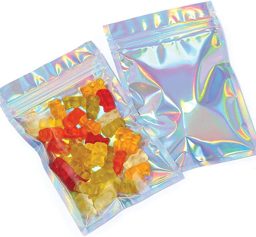 Torebki Woreczki Strunowe Ozdobne Mini Torebki na słodycze Prezenty Upominki Srebrne 10x15 cm