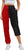 Spodnie Dresowe Damskie Ocieplane Czarno Czerwone Dwukolorowe Dresy typu Baggy