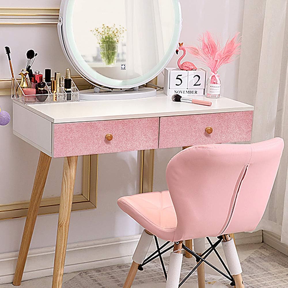 Samoprzylepna tapeta okleina Różowa Brokatowa Błyszcząca dekoracyjna do mebli ścian