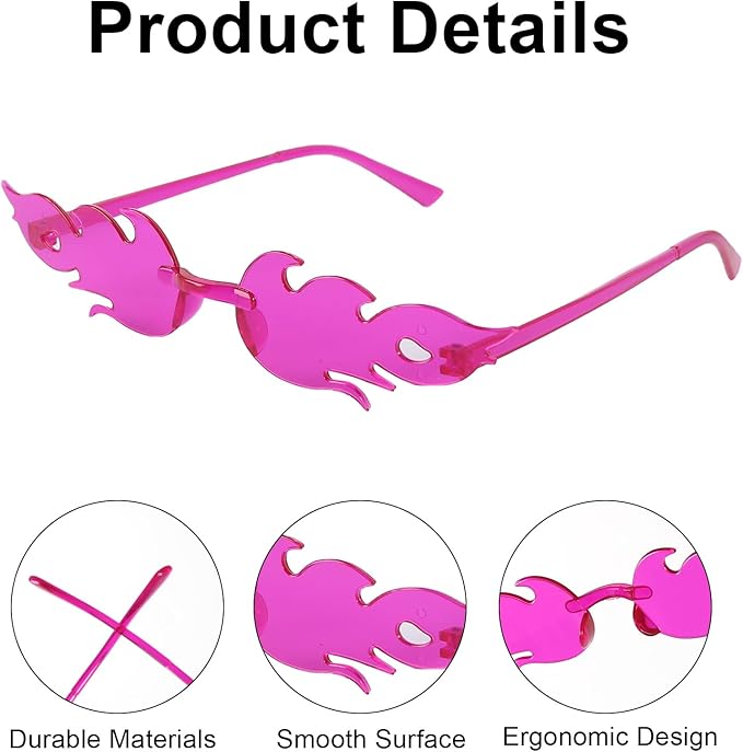 Okulary Imprezowe Na Imprezę Płomienie Kolorowe na Festiwal Party