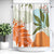 Zasłona prysznicowa tekstylna Jasna w Kwiaty Wzór Abstrakcyjny  180 x 180 cm
