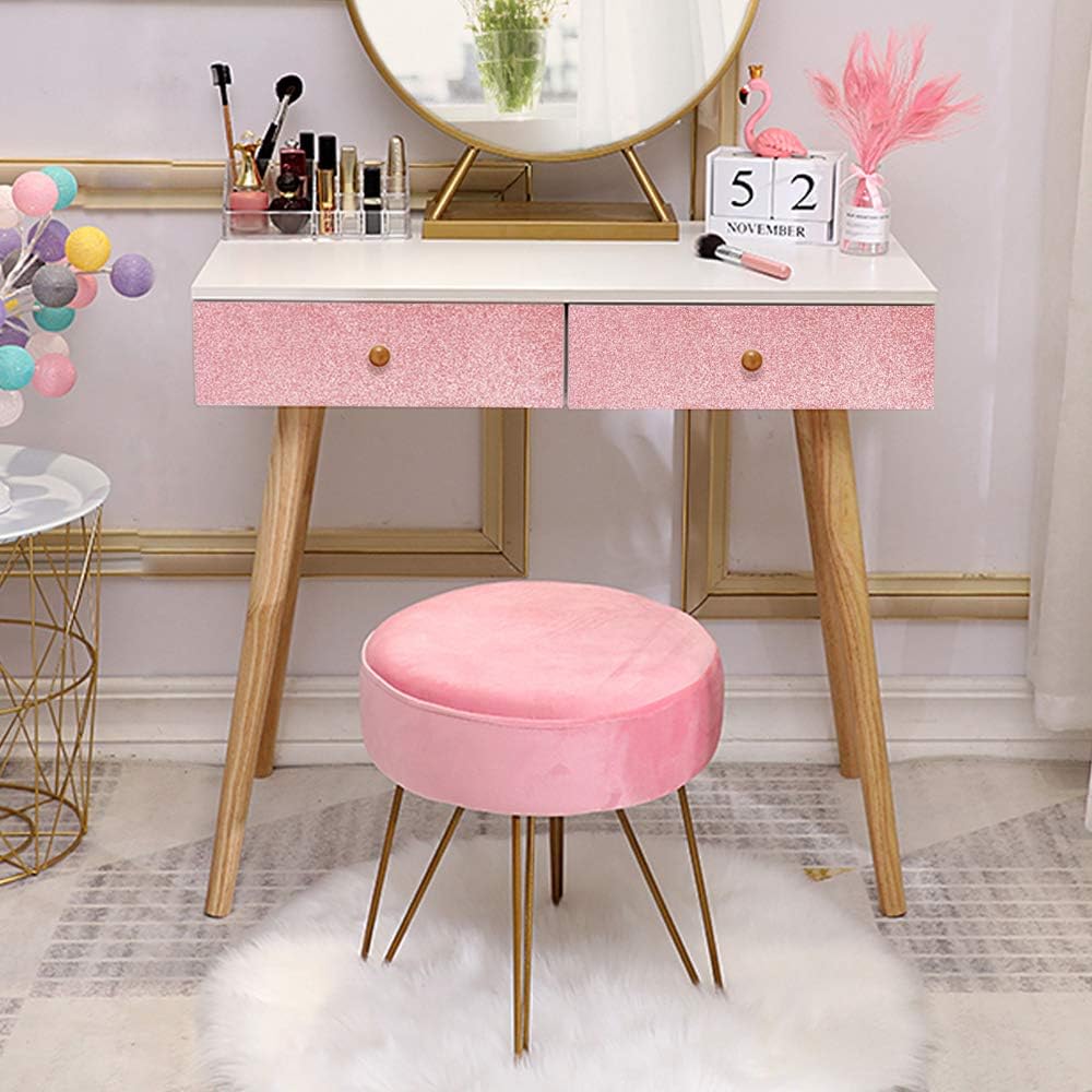 Samoprzylepna tapeta okleina Różowa Brokatowa Błyszcząca dekoracyjna do mebli ścian